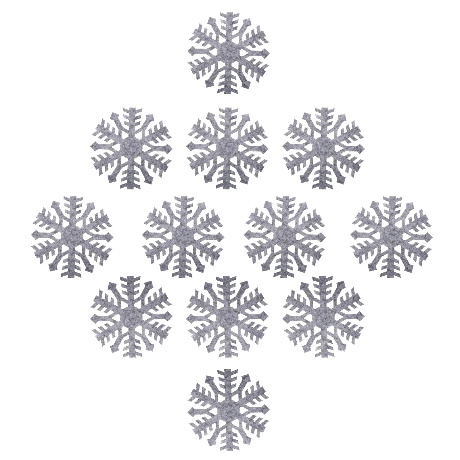 

12Pcs Christmas Home Coasters Snowflake Pattern Cup Mats Felt Drink Pads Elegant Table Protection for Hot Beverages Decorative