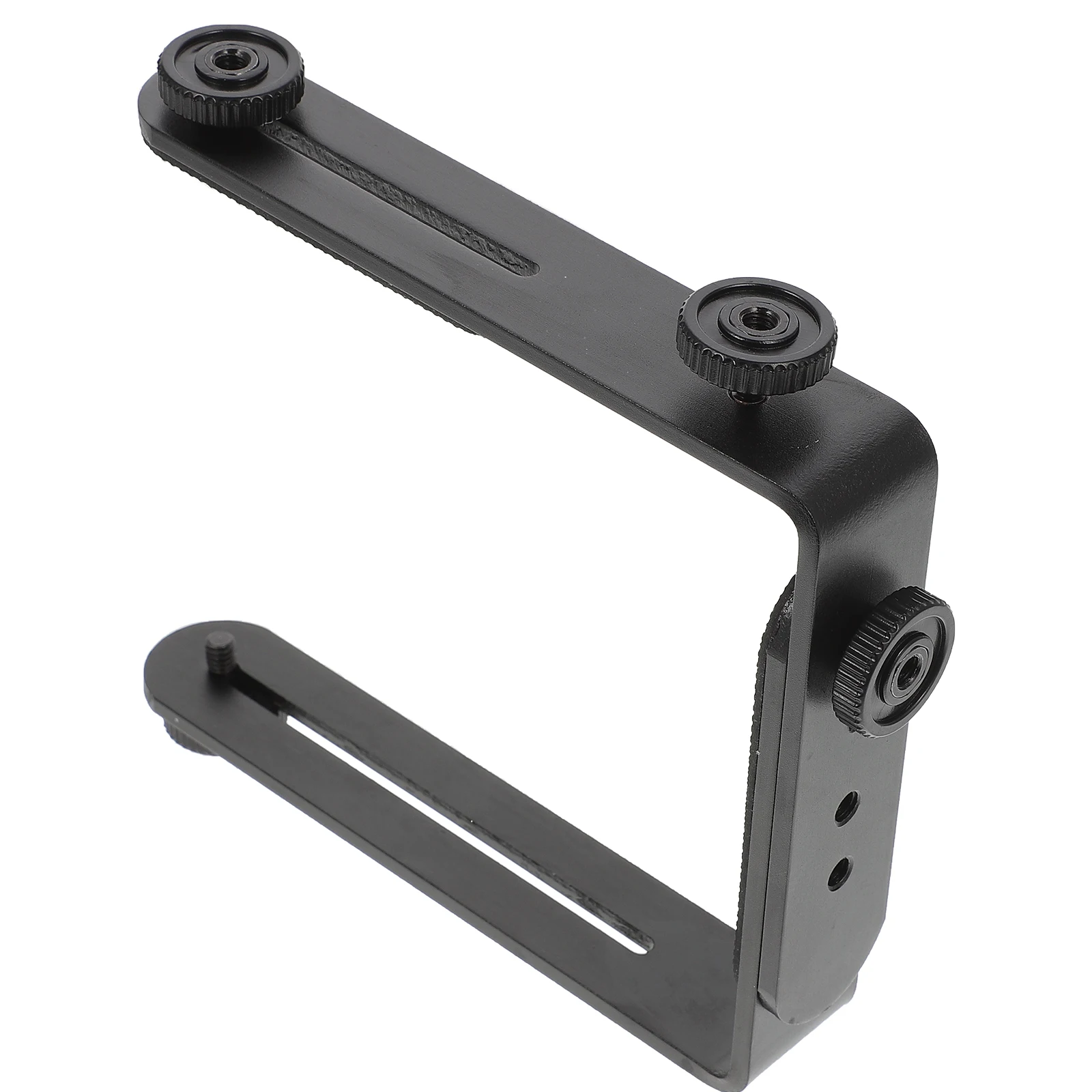 

L-Shape Bracket Photography L Bracket for DSLR Camera Flash Light Holder Video Monopod Accessories 1 4 Screw Holes Nuts Fix