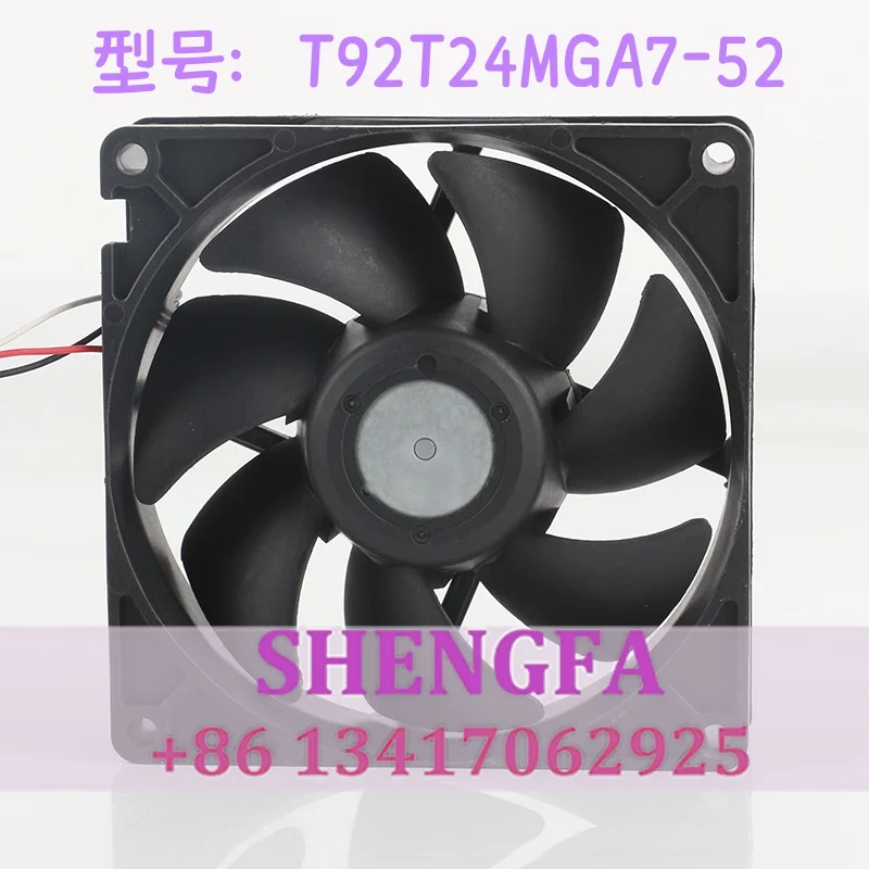 Original genuine product Nidec 5V 12V 48V 9025 9CM 90X90X25MM Three-wire Inverter T92T24MGA7-52 Cooling fan DC 24V 0.10A