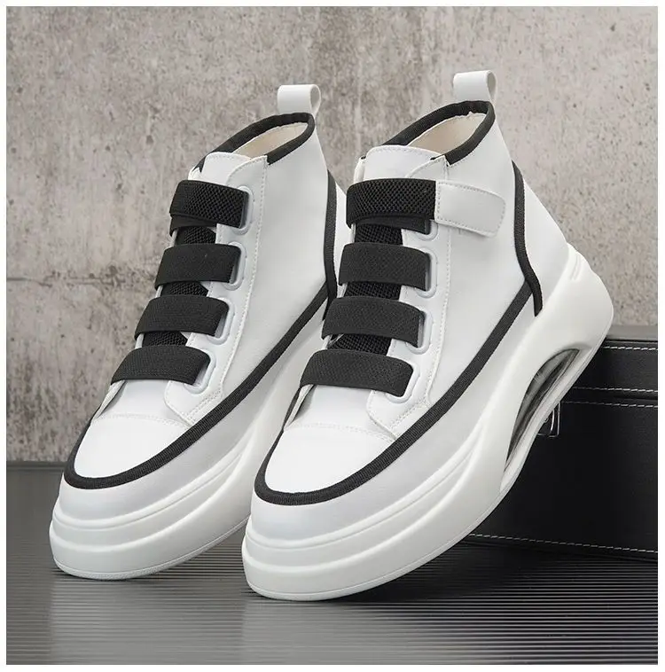 Luxury Spring and Autumn Men\'s High Top Soft Sole Comfortable Sports Shoes 2024 Breathable Fashion Versatile Casual Shoes