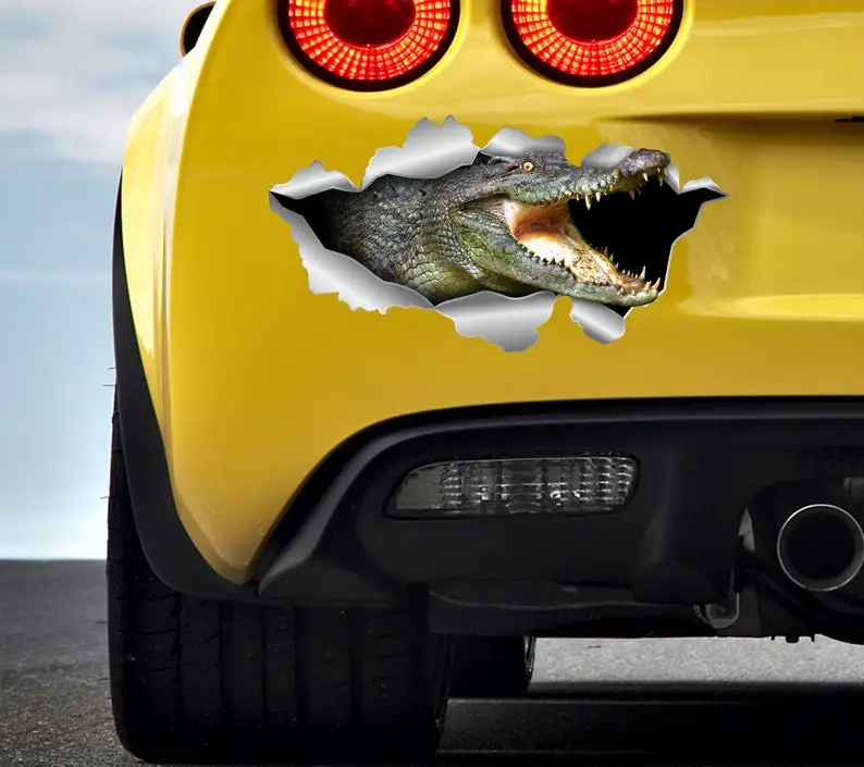 Crocodile sticker Car sticker Alligator sticker Car decorAlligator decal Alligator party Funny sticker Bumper sticker Alligator