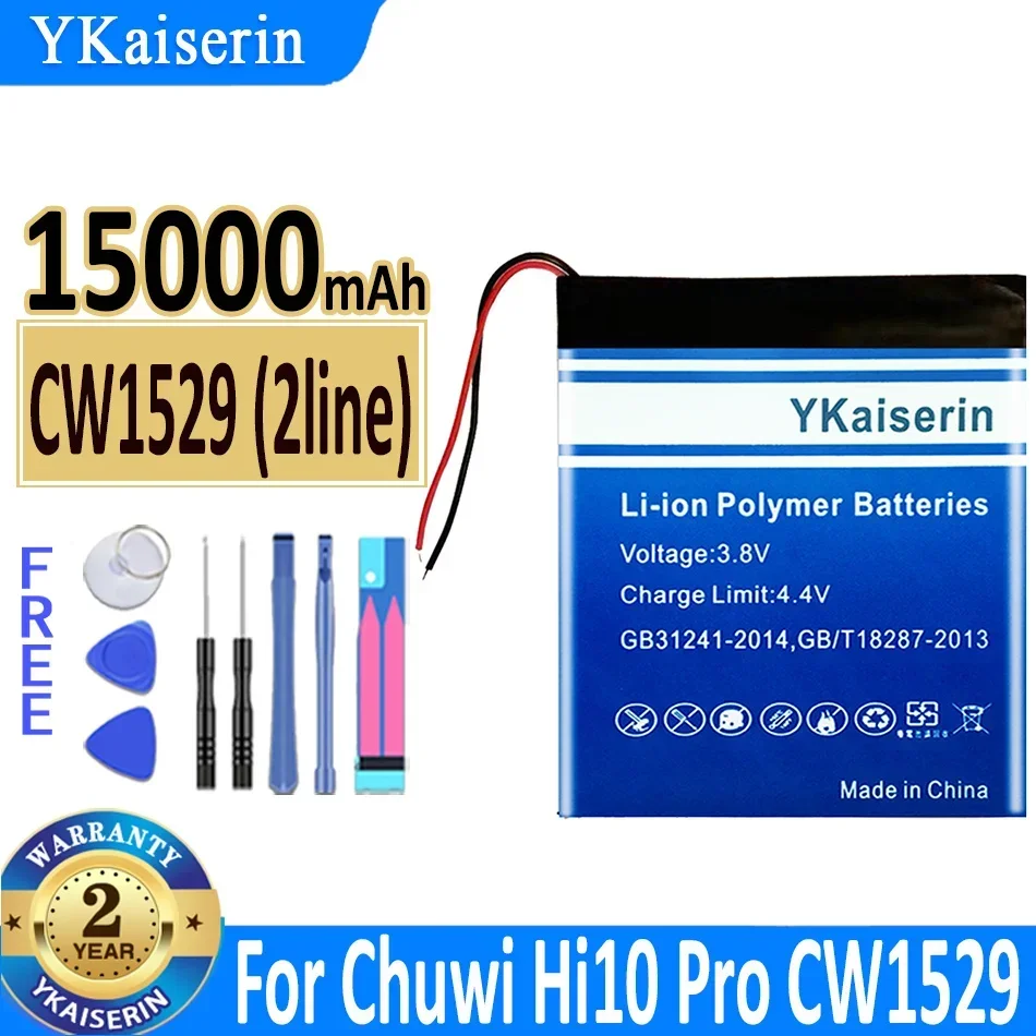 

YKaiserin Battery 15000mAh for Chuwi Hi10 Pro Hi10Pro CW1529 10.1" Tablet Inner 30125130 (2line ) Bateria + Free Tools