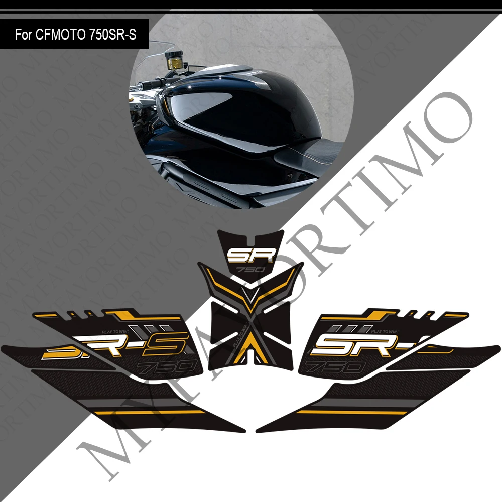 For CFmoto 750SR-S 750SRS 750 SRS SR 750SR S Bike Tank Pad TankPad Cap Grips Gas Fuel Knee Stickers Decals Protector