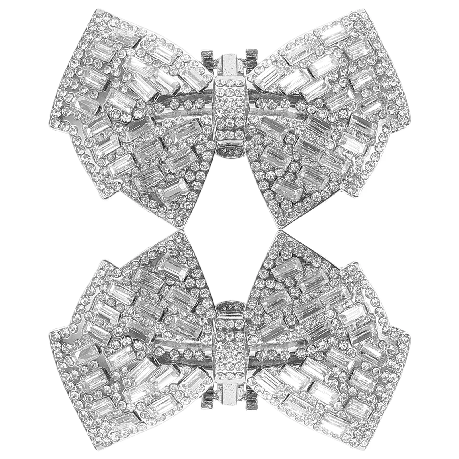 

2 шт., зажимы для обуви с бантом и стразами для свадебных туфель на высоком каблуке, украшения из кристаллов, съемные подвески, элегантные женские туфли с бантиками