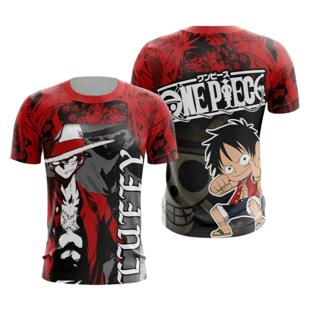 One Piece Mode Vintage Retro T-Shirt Sommer-Serie Anime Luffy Anime Y2k Koreanischer Stil Kpop Baseball Hockey Unisex Tops Tees