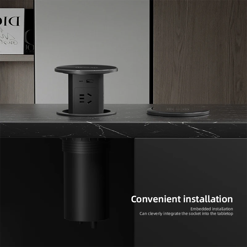 Imagem -05 - Herepow Tomada Pop up Automática Eua Reino Unido au cn Adaptador de Plugue Padrão Universal Usb Tipo-c Porta de Carga sem Fio Eletrodoméstico Ip55