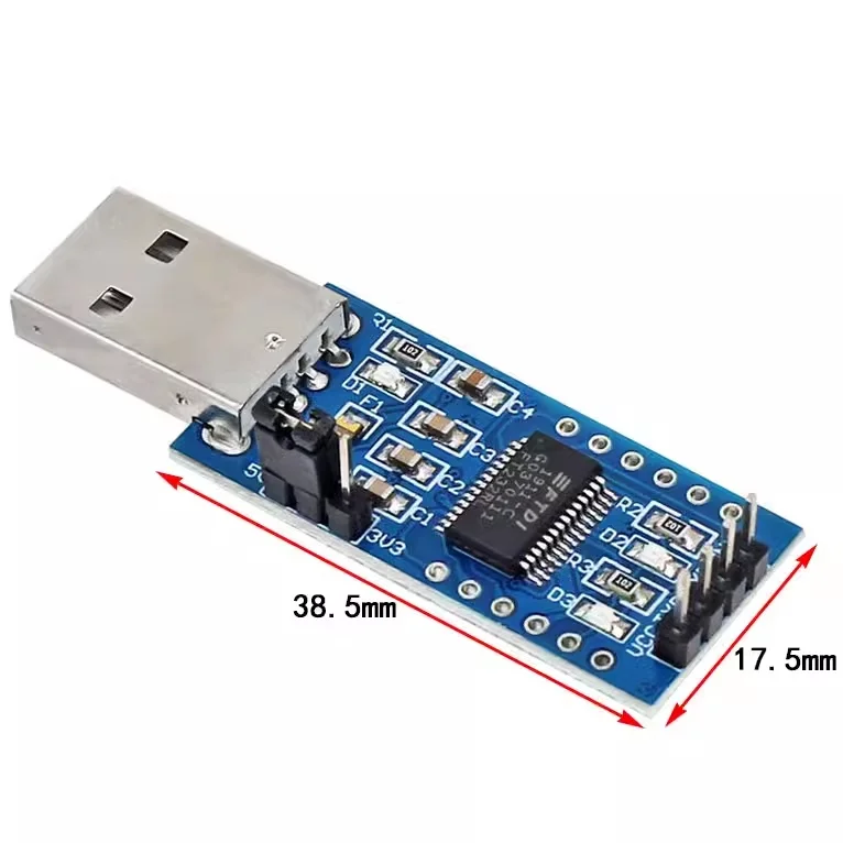 10pcs/lot High quality USB to TTL module onboard FT232RL USB-RS232 interface conversion chip serial port module