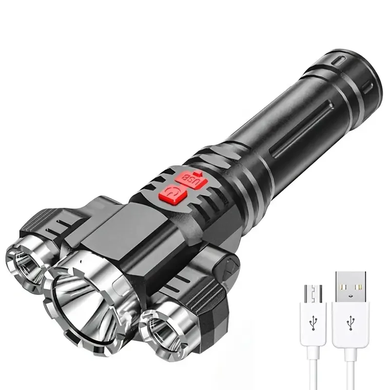 

3 Modes LED Flashlight , Bright 2000 Lumens Tactical Flashlights High Lumens With Waterproof Focus Zoomable Flash Light, Portab