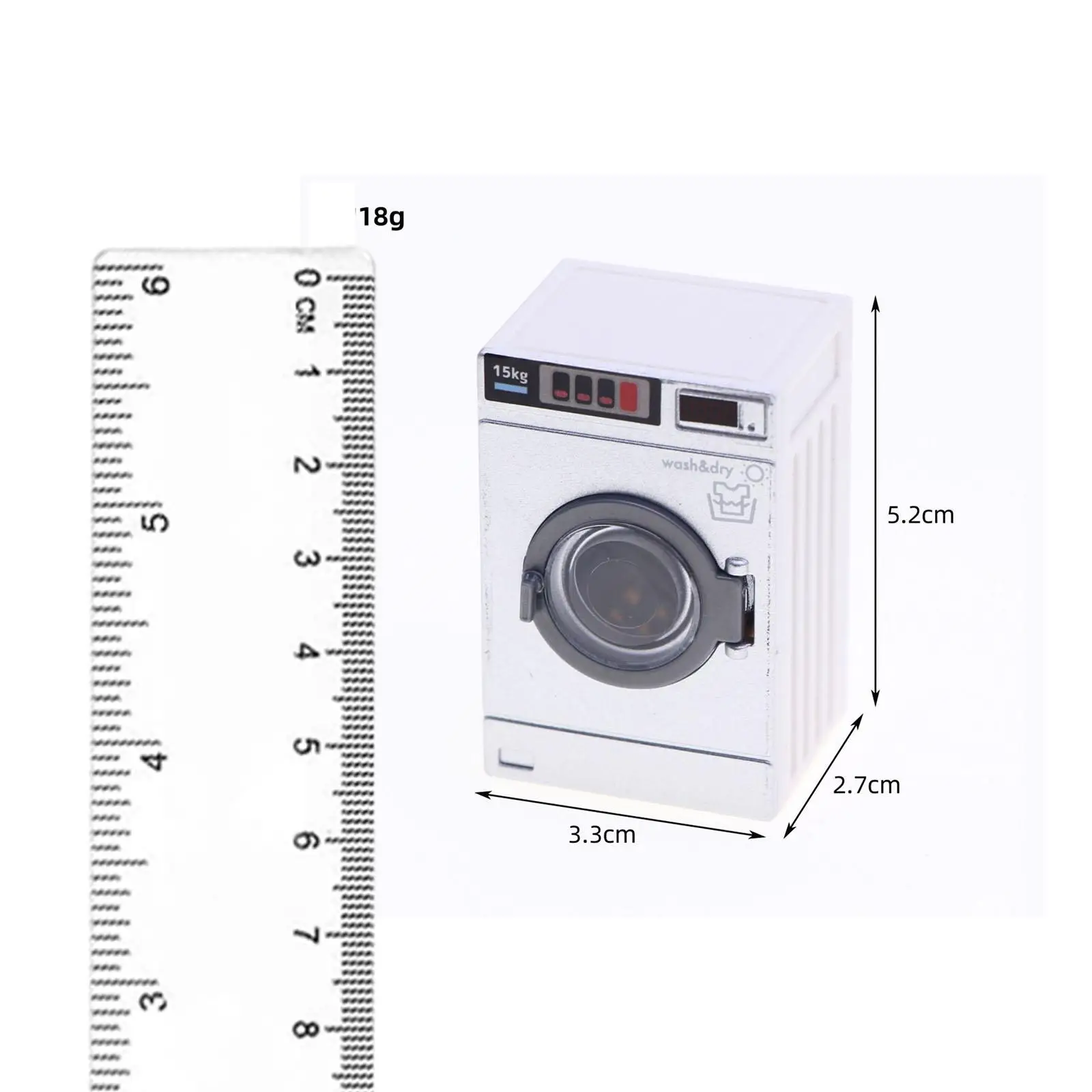 Dolls House Washing Machine 1: 12 Scale Laundry Room Model Small Appliance