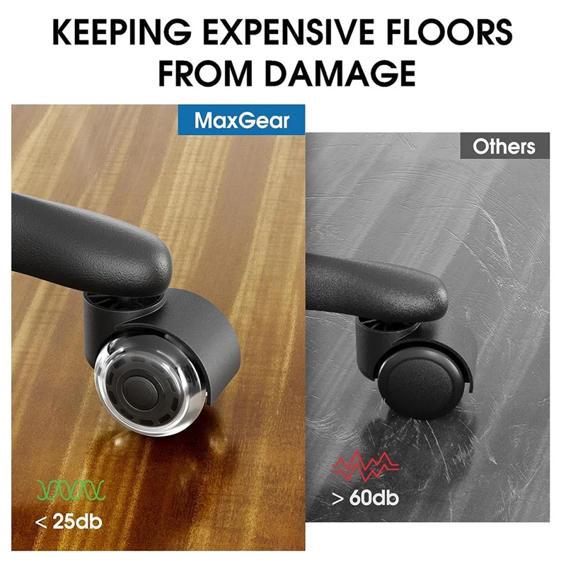 Ruedas para sillas de oficina, ruedas giratorias de escritorio silenciosas y suaves de repuesto de 2 pulgadas para silla de trabajo y juegos, ruedas resistentes y seguras