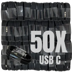 50PCS 18W Lot Type C/ USB C Cable Fast Charger Cord For Samsung Galaxy Note Android