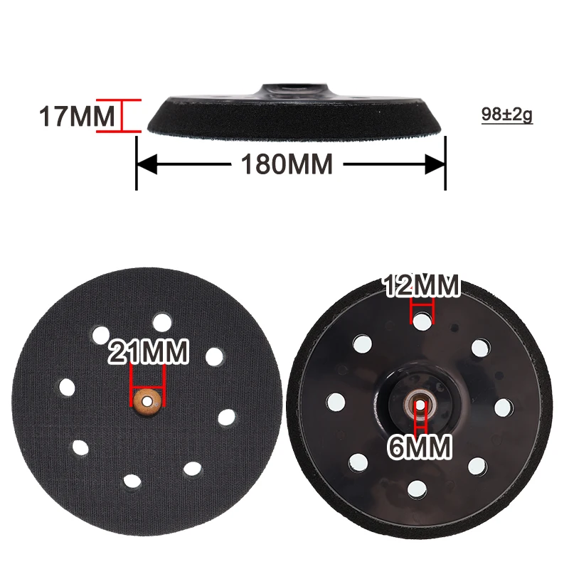 7 Inch 180MM Wall Polishing Pad Sanding Grinding Disc Sandpaper Sanding Pad  Pneumatic Sander Sandpaper Disk Walls Woodworking