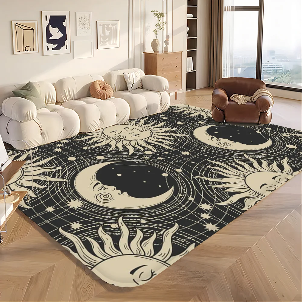 

Funny Sun Moon Face Floor Mat Bath Mat Nordic Style Home Doormat Bathroom-Toilet Mats Bedroom Welcome Doormat