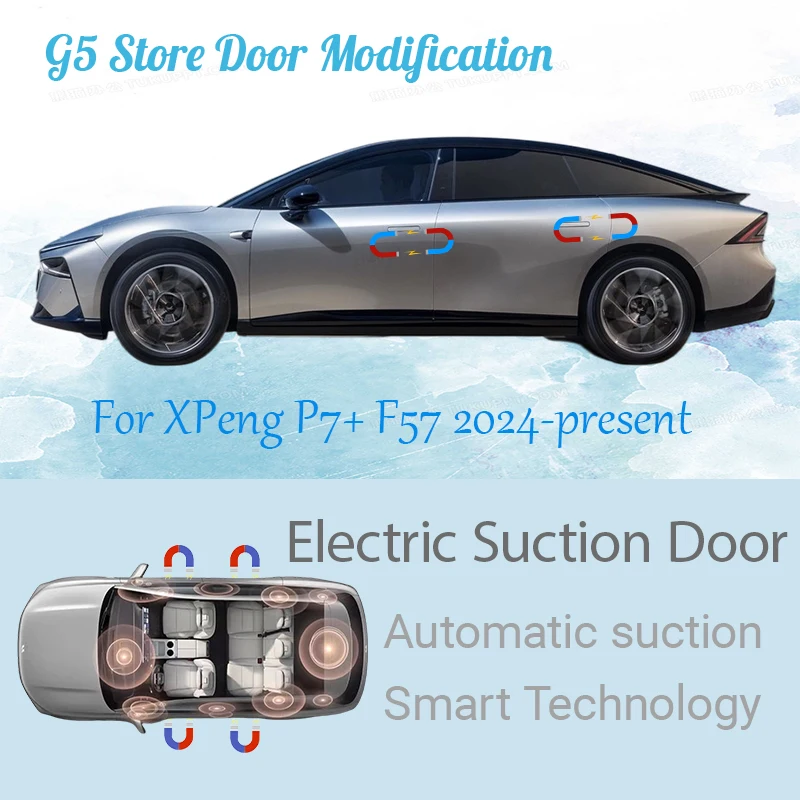 

For XPeng P7+ F57 2024-present Car Electric Suction Door Power-assisted Closing Door Soft-close Function