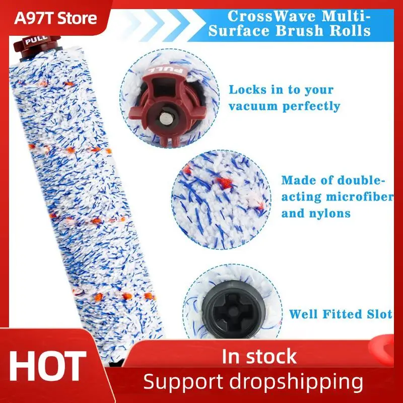 

A97T 2X Multifunctional Roller Brush + Filter Parts For Bissel Crosswave 1866 1868 1785 2306 Robotic Vacuum Cleaner