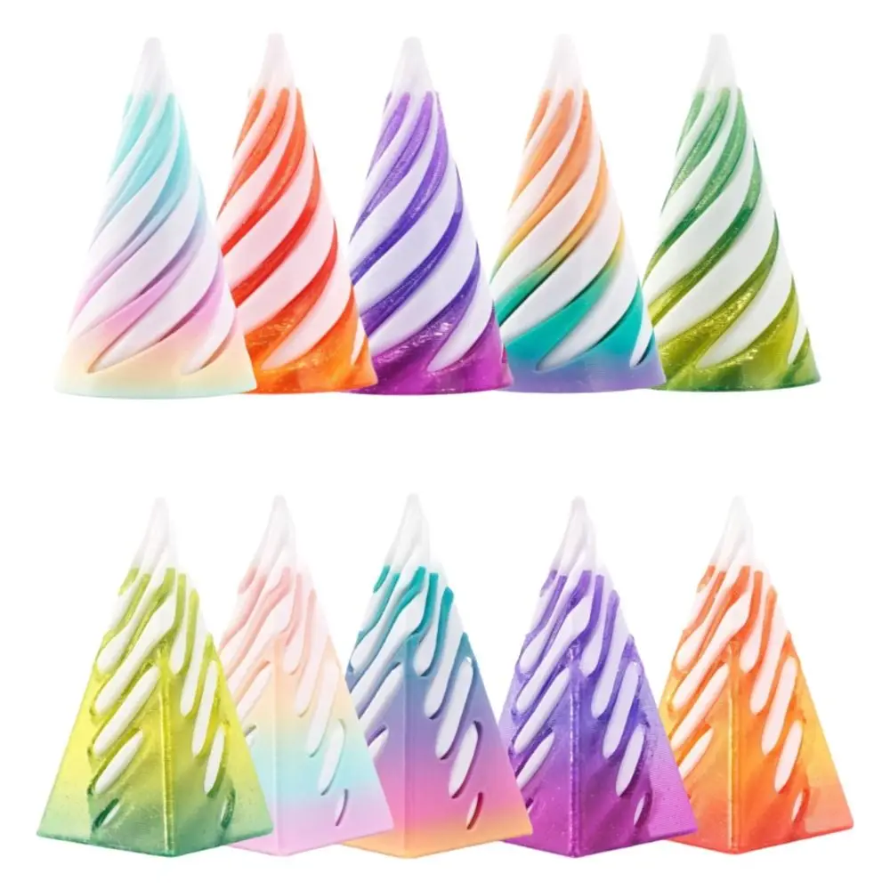 Collectible 3D Printed 3D Decoration Fidget Feature Illusion Effect Mini Vortex Mini Size Spiral Cone Decompression