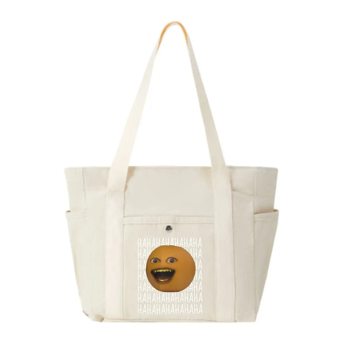 Orange Face Shows Cheerful Glee Fashionable Simplicity Shoulder Bag Multi Functional Women Shopping Bags