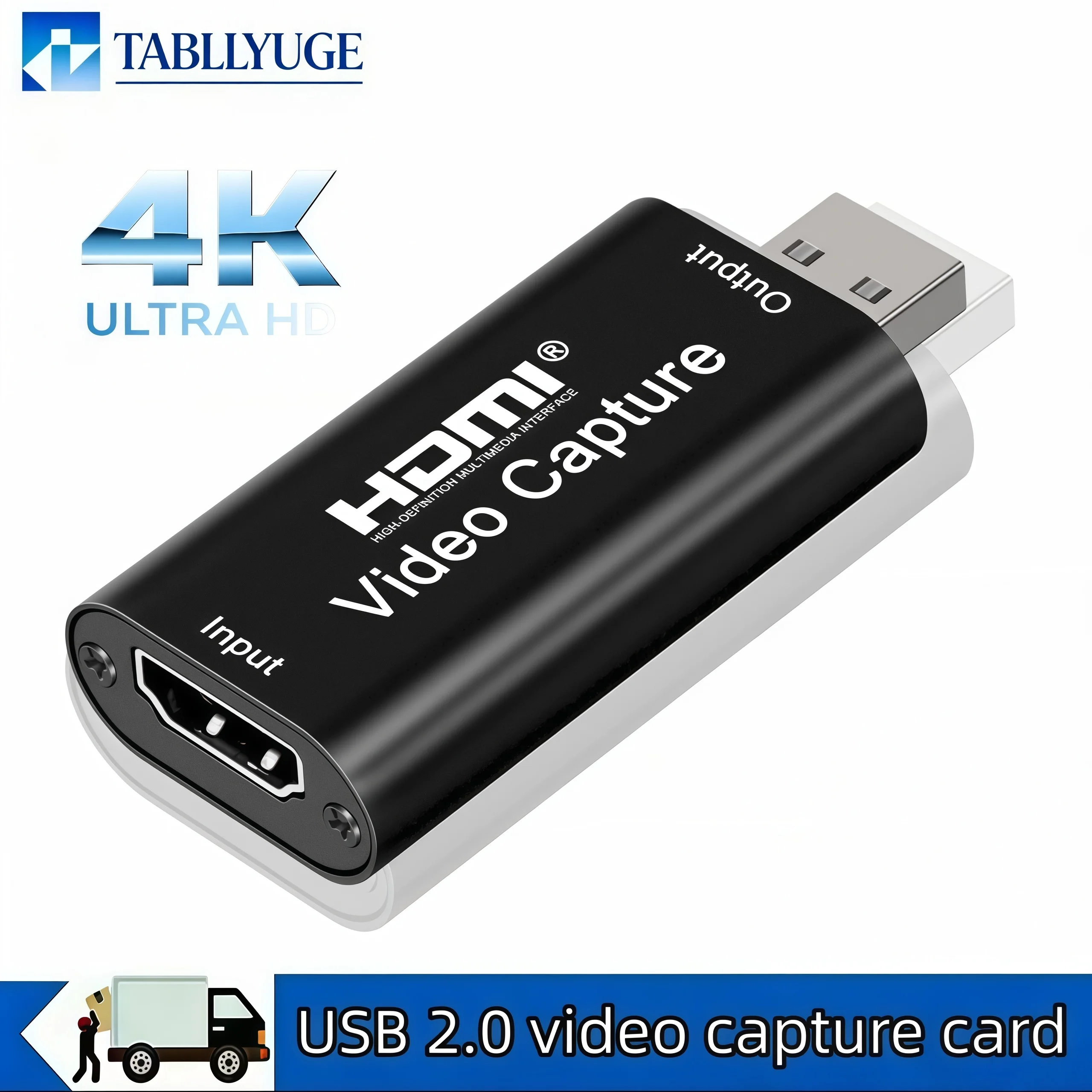 USB 2.0 Video Capture Card 4K HDMI-compatible Video Grabber Live Streaming Box Recording For PS4 XBOX Phone Game DVD HD Camera