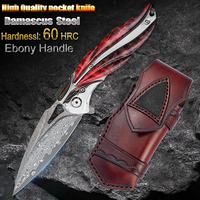 Purely Handmade VG-10 Damascus steel Portable Sharp Knife Outdoor Survival Tactical Camping hunting EDC Fruit Tool FoldingKnife