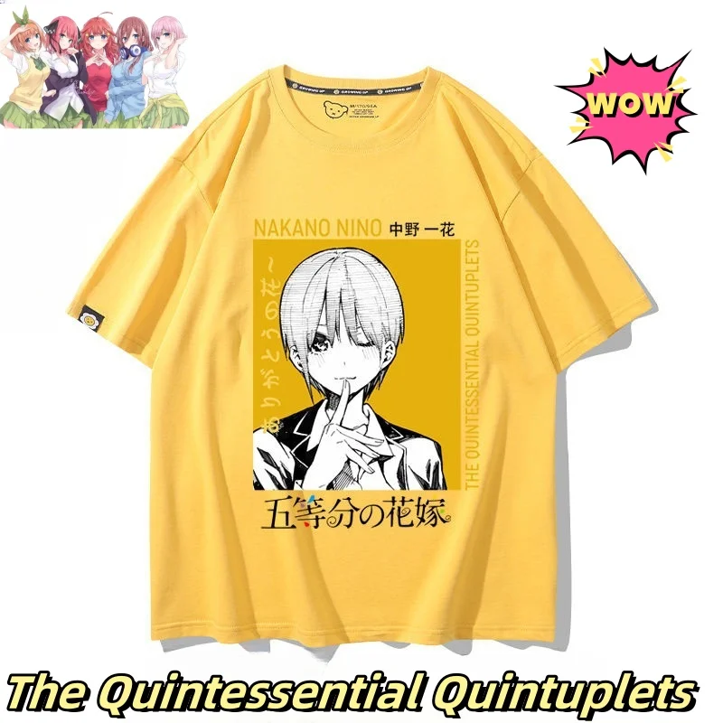 

New The Quintessential Quintuplets Nakano Nino Cartoon Cute Kids Short Sleeve Summer Casual Comfortable Half Sleeve T-Shirt