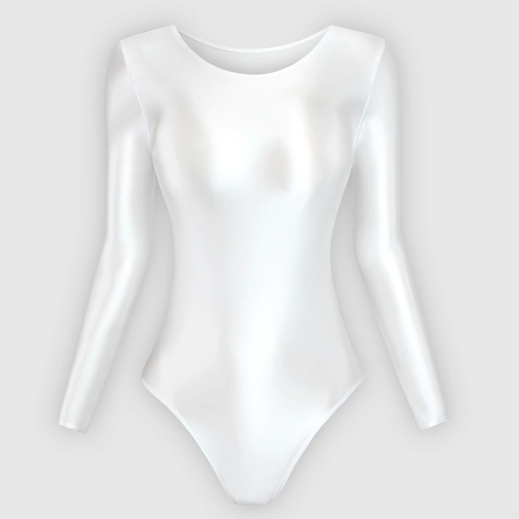 sexy women silky glossy one-piece japanese swimsuit oily tights Shiny Thongs high fork long sleeves bodysuit Men bathing suits