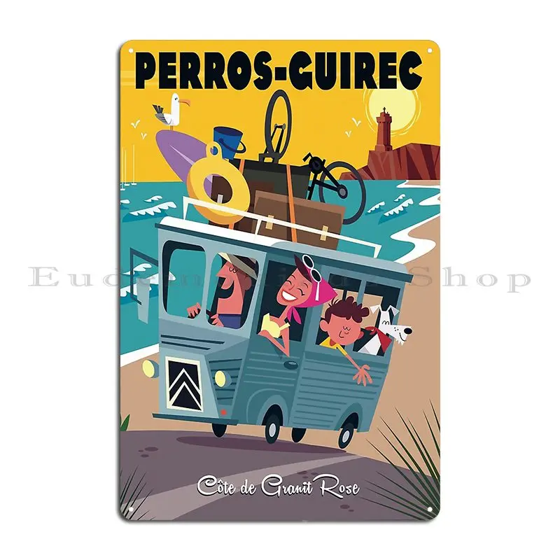 Perros Guirec Poster Metal Signs Party Garage Decoration Cinema Iron Poster Tin Sign Poster