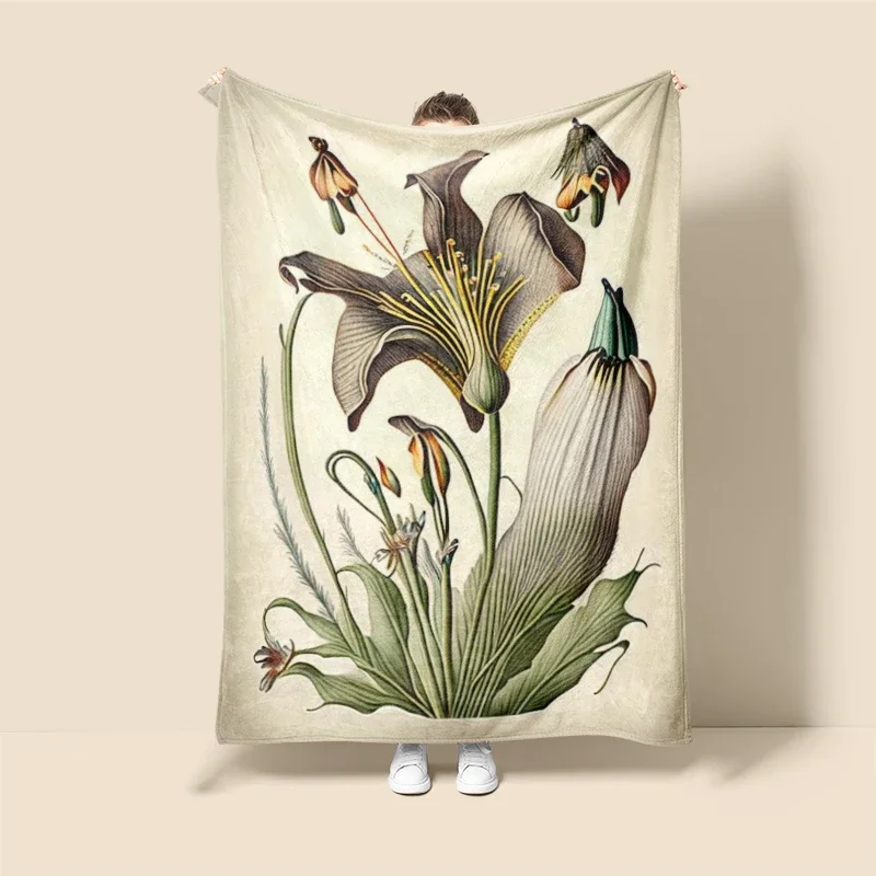 Abstract Home decoration plush Throw Sofa blanket Anime animals Bedspread plant bed fluffy soft blankets decor Plaid Modern image 5