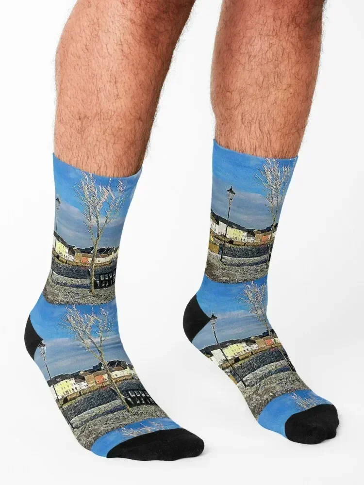 Winter Frost Galway Ireland Socks christmas stocking gym winter gifts funny gift Ladies Socks Men's