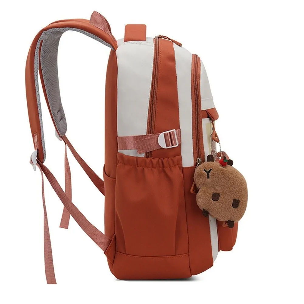 Creatieve schattige cartoon capibara rugzak casual multifunctionele schooltas grote capaciteit met hanger schoudertas student