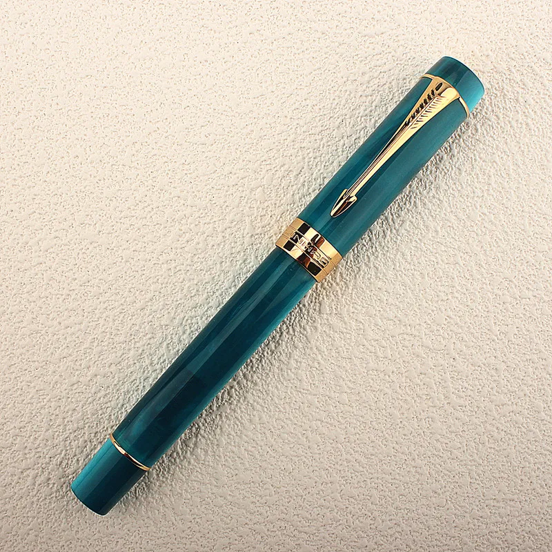 New JinHao 100 Acrylic Fountain Pen Metal gold Clip Nibs 0.5mm nib school office business writing pens