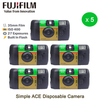 Fujifilm ACE 400 Degrees with Flash 27 Photo Exposures Fujifilm Single Use One Time Use Disposable Film Camera