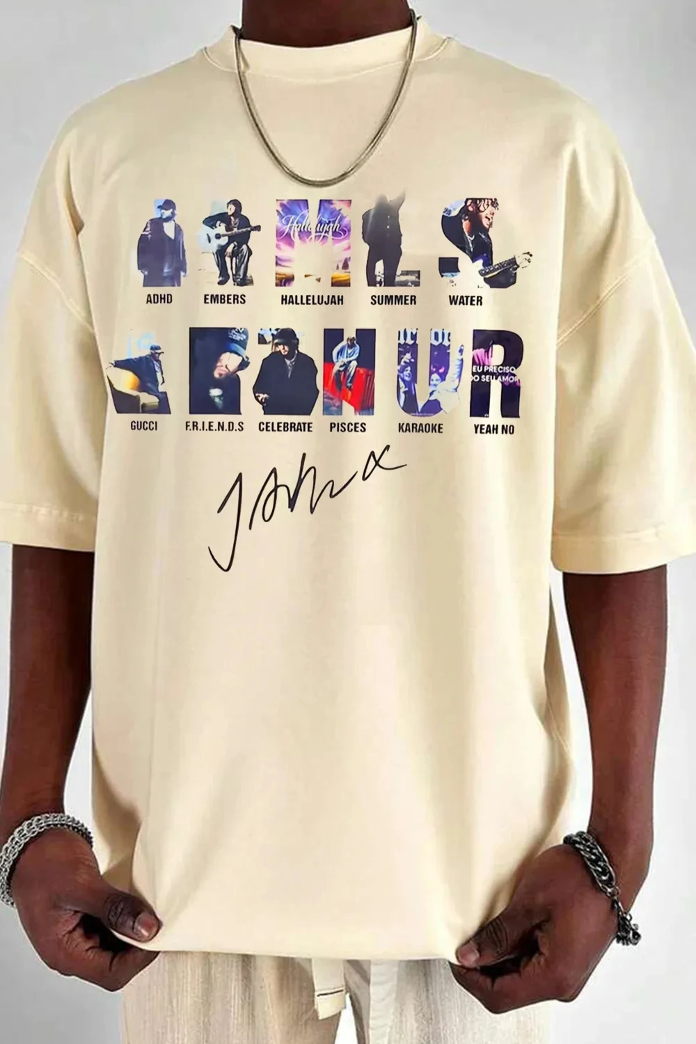 Camiseta 2026 James Arthur para Fãs, Masculina e Feminina, de Algodão, Casual de Verão, Manga Curta, Gola Redonda, Roupa Solta Unissex, Blusa