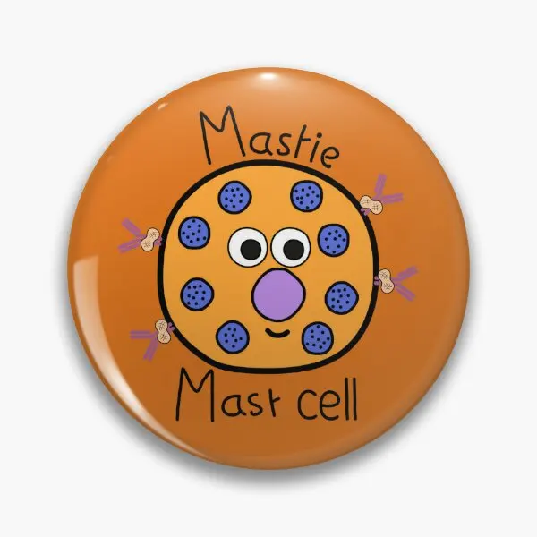 Mastie The Mast Cell  Soft Button Pin Fashion Funny Collar Gift Clothes Lapel Pin Cartoon Hat Brooch Decor Lover Creative Metal