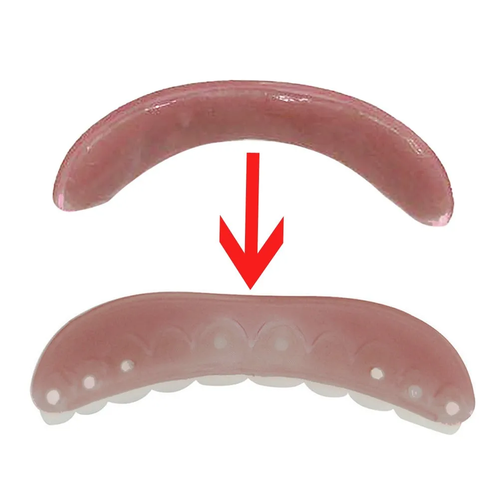 2-4pc Temporary Smile Comfort Fit Cosmetic Teeth Denture Glue For Denture Teeth, Replace a Missing Tooth in Minutes