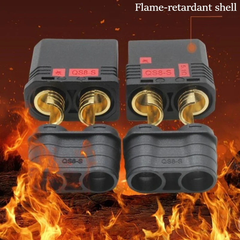 QS8 Series Anti Spark Lithium Battery Wiring Harness Connector 110A 500V High Current QS8P-S Male Female Power Plug