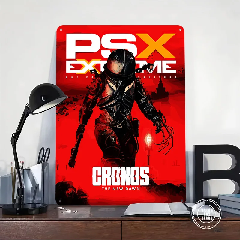 PSX Extreme Cronos The New Dawn Cover Personalized 3D Textured Metal Poster Wall Art Tinplate Sign for Room Decoration Man Decor