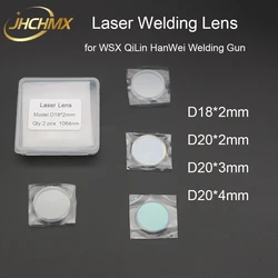 Lente óptica protetora 18*2/20*2/20*3/20*4mm 1064nm da soldadura da mão do laser da fibra de jhchmx para a cabeça da máquina de soldadura de wsx qilin hanwei