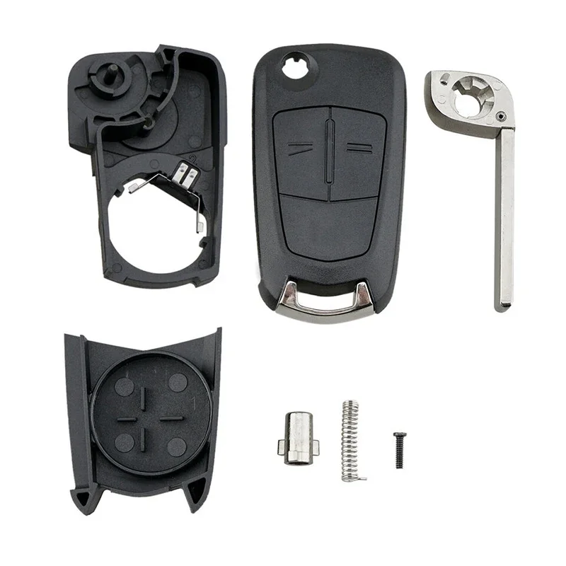 2 Buttons Flip Key Cover Fob Case Shell Black for Vauxhall/Opel Astra H 2004-2009 Corsa D Signium Vectra C
