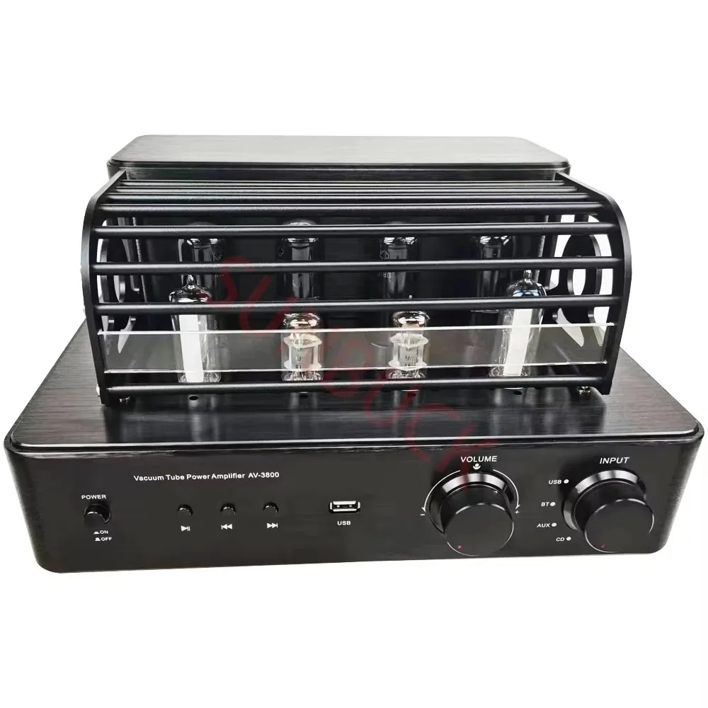 

AIYIMA SMSL AV3800 6E2 6F1 Russia 6P6P Tube Amp Bluetooth Vacuum Tube Power Amplifier 2.0 Stereo 15W USB Hifi Amplifier Audio