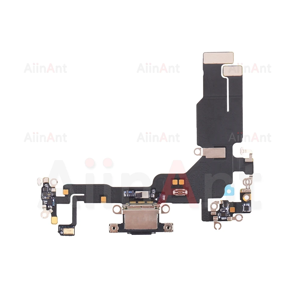 AiinAnt Origina Dock USB Mic Board Charger Connector Fast Charging Port Flex Cable For iPhone 14 15 Pro Max Plus mini