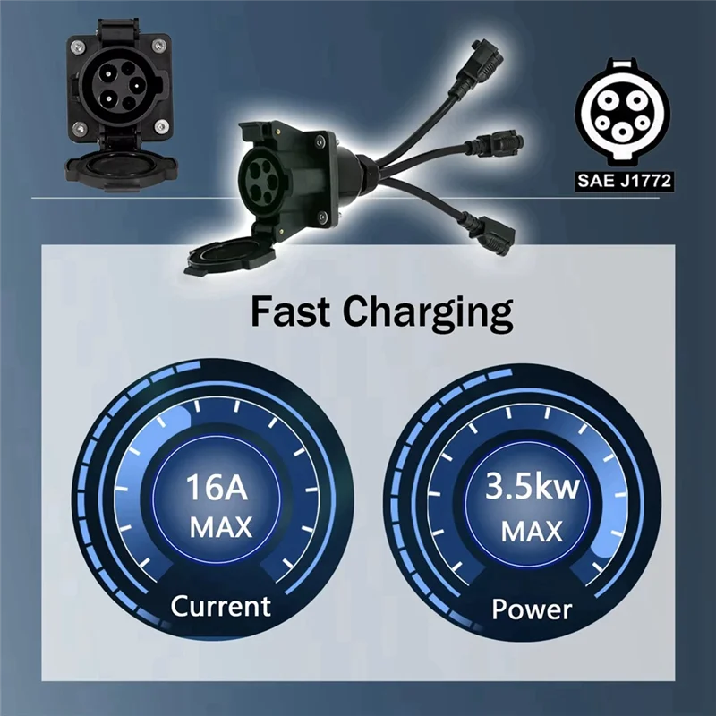 

EV Station Charging Adapter, J1772 To NEMA 5-15/5-20 Plug For E-Bike/Scooter/One Wheel 100V-220V