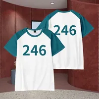 2025 Round Six T-shirt Seong Gi-hun Cosplay Costume 456 Tracksuit Calamari Games Disguise Caarnival Party Clothes  Kids