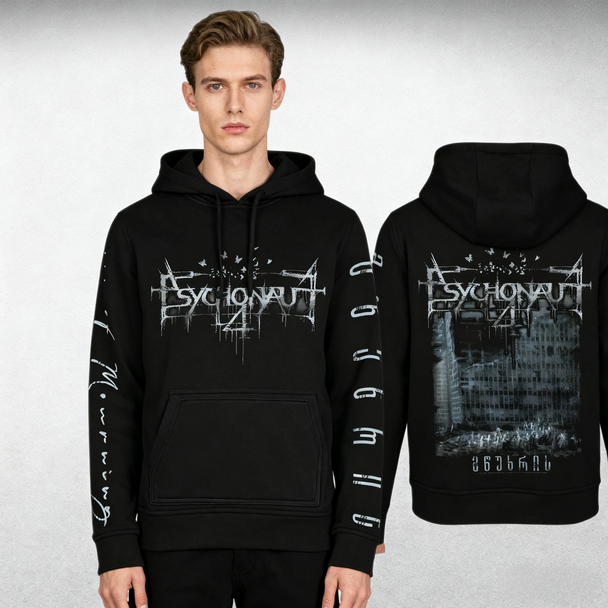 قتل الاكتئاب الأسود المعادن الفرقة Psychonaut4 الأجهزة الطرفية هوديس الرجال النساء فضفاض كنزة بمقاس كبير روك رول موضة البلوز