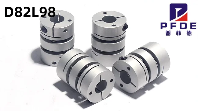 

Aluminum alloy D82L98 double diaphragm coupling elastic connector D82mm L98mm ball screw step servo motor encoder computer