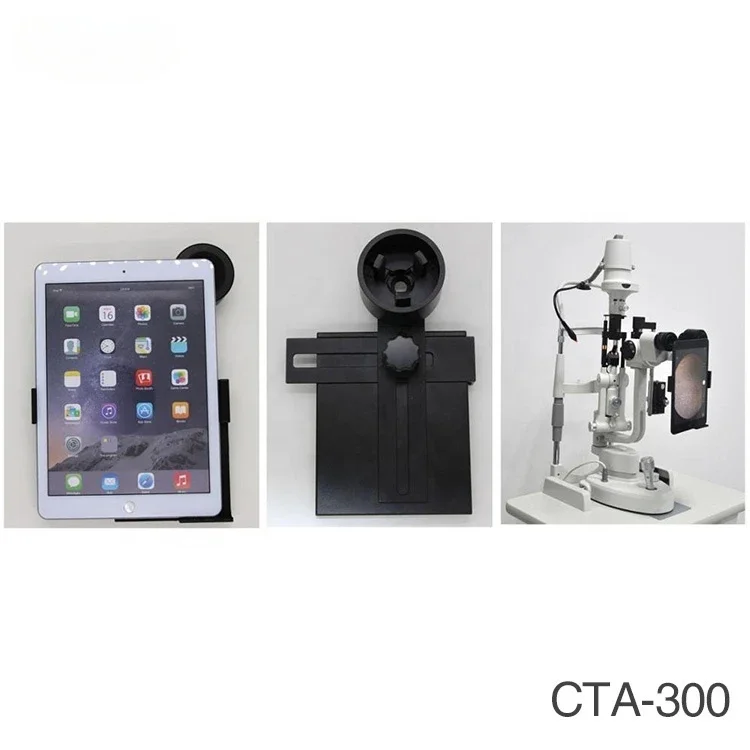 CTA-300 Ophthalmic Equipment Adjustable Aluminum Digital Eyepiece Adapter for Slit Lamp Recording Device Phone