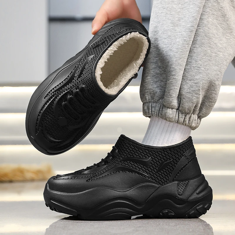 

2025 Men's Snow Boots Outdoor Waterproof Fishing Winter Warm Ankle Boots for Men Plus Size Thick Sole Non-slip 2025