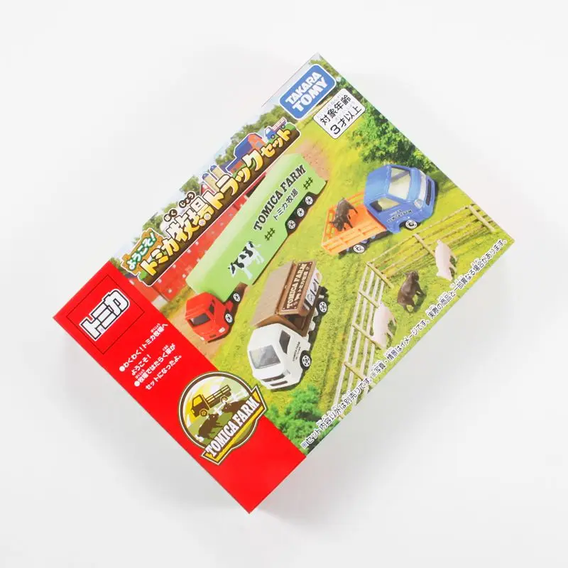 Takara Tomy Tomica Simulation alliage modèle de voiture jouet 3 pièces Ranch camion ensemble 297680 cadeau d'anniversaire pour enfants jouets Collection ornement
