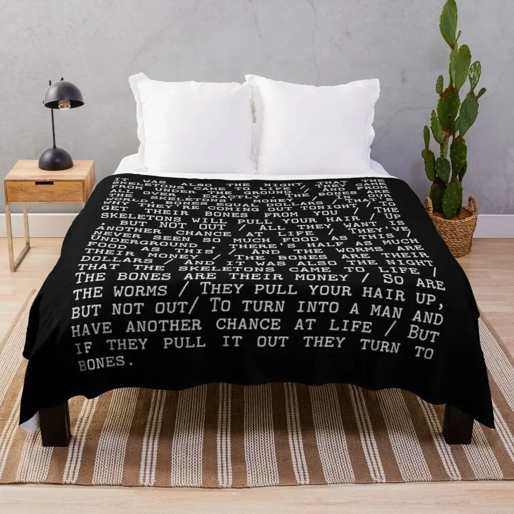 

The Night That The Skeletons Came to Life Throw Blanket Summer bed plaid Blankets