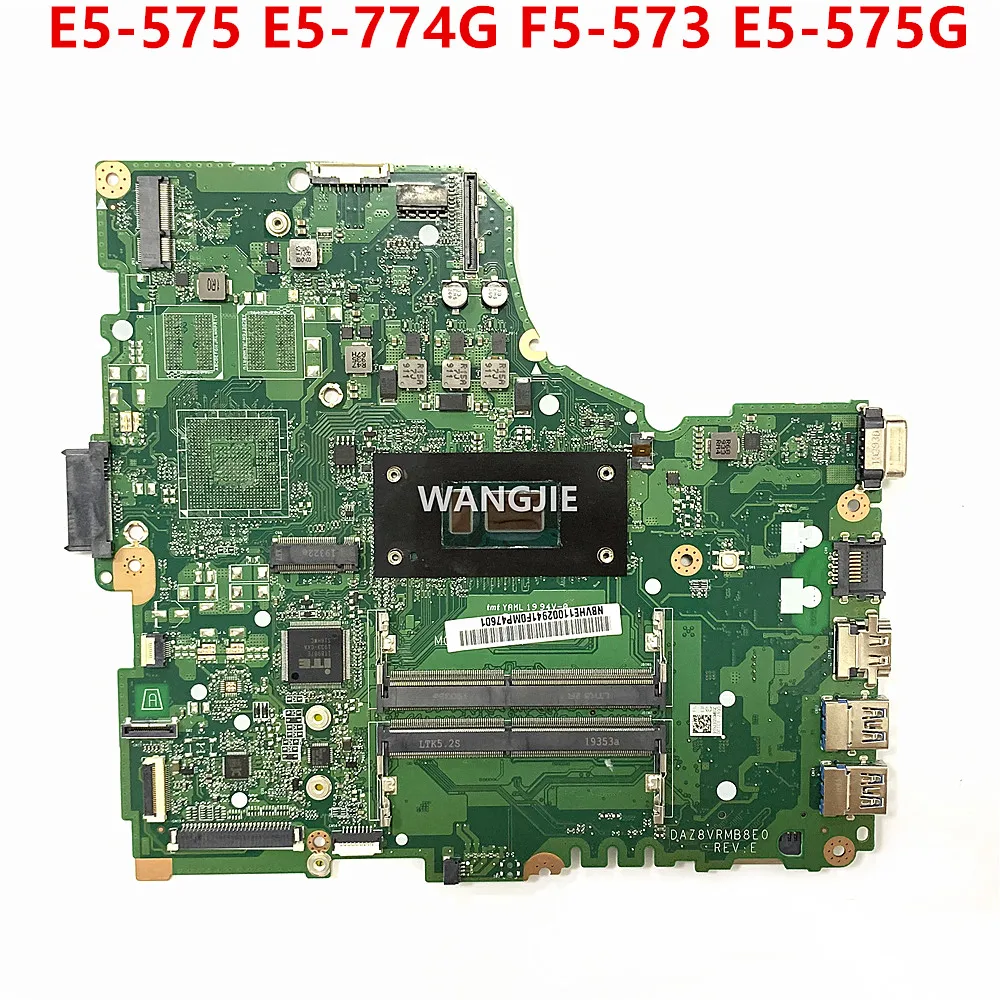 DAZ8VRMB8E0 For Acer Aspire E5-476 E5-476G P249-G3 Laptop Motherboard With NBVHE11002 SR3LA I5-8250U 100% Working