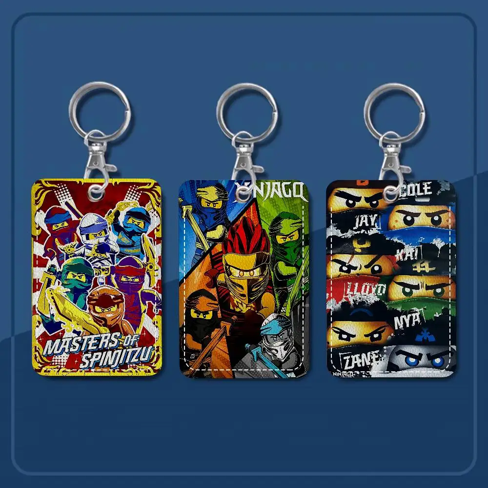 

Мультяшный брелок N-NinJAGO с держателем для карт, защитный чехол для проездного, карты питания и банковских карт для защиты от кражи данных